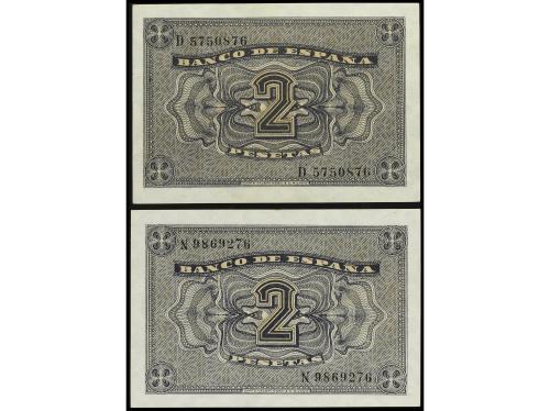 ESTADO ESPAÑOL. Lote 2 billetes 2 Pesetas. 30 Abril 1938. Ca
