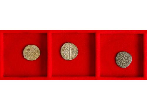 CATALUNYA-ARAGÓN. Lote 3 monedas Diner. JAUME I, JAUME II (2