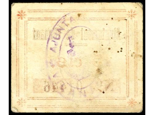 CATALUNYA. 5 Cèntims. Aj. de VILANANT. Sello tampón violeta 