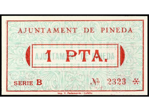 CATALUNYA. 1 Pesseta. 20 Novembre 1937. Aj. de PINEDA. AT-18
