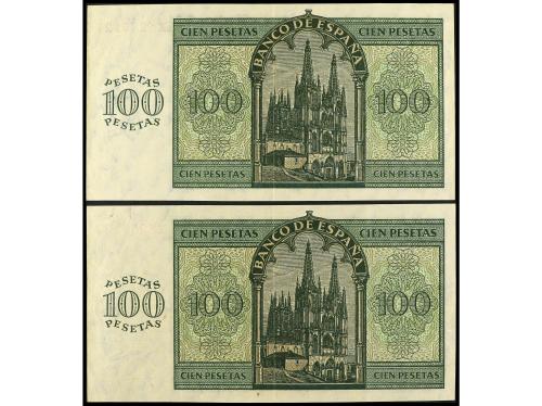 ESTADO ESPAÑOL. Lote 2 billetes 100 Pesetas. 21 Noviembre 19