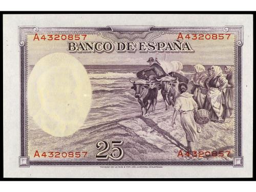 GUERRA CIVIL, ZONA REPUBLICANA. 25 Pesetas. 31 agosto 1936. 
