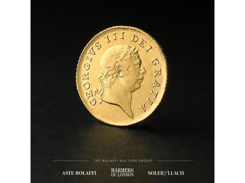 GRAN BRETAÑA. 1/2 Guinea. 1804. GEORGE III. Anv.: Busto laur