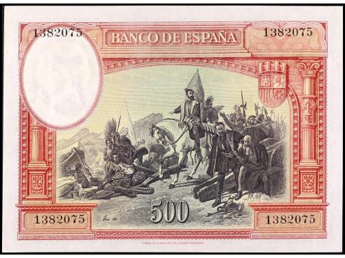 GUERRA CIVIL, ZONA REPUBLICANA. 500 Pesetas. 7 Enero 1935. H