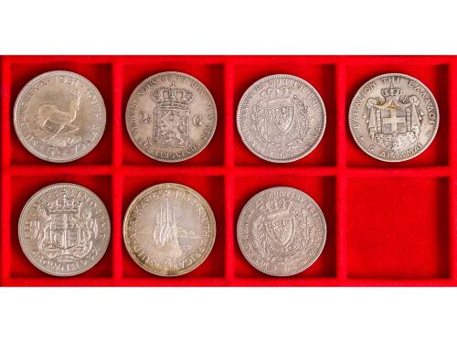 LOTES Y COLECCIONES EXTRANJERO. Lote 7 monedas. 1824 a 1952.