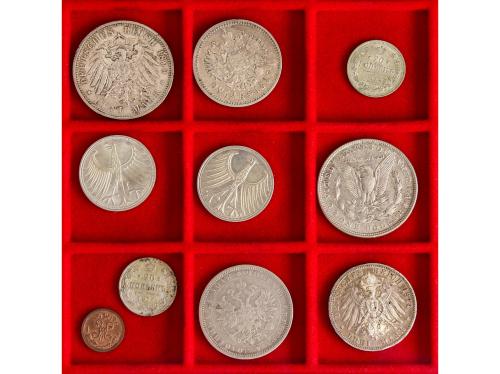 LOTES Y COLECCIONES EXTRANJERO. Lote 10 monedas. 1877 a 1965