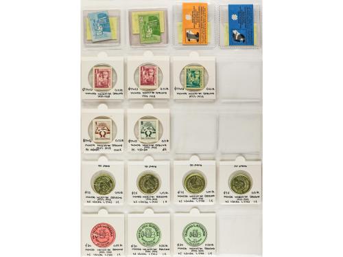 FICHAS COOPERATIVAS Y PROPAGANDA. Lote 58 fichas y vales. Mu