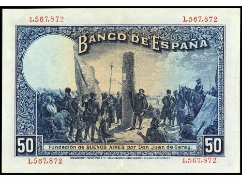 BANCO DE ESPAÑA. 50 Pesetas. 17 de Mayo 1927. Alfonso XIII. 
