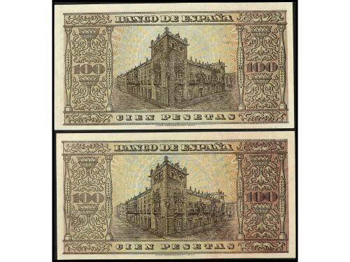 ESTADO ESPAÑOL. Lote 2 billetes 100 Pesetas. 20 Mayo 1938. C