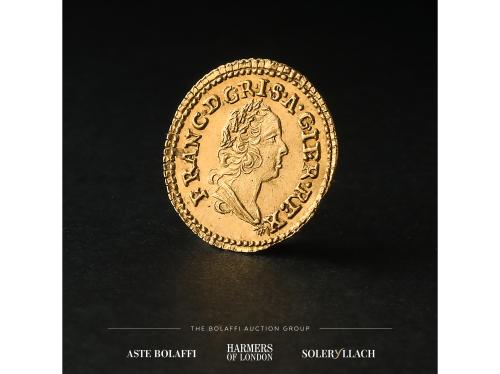 HUNGRÍA. 1/4 Dukat. 1762. FRANCIS I OF LORRAINE. NAGYBÁNYA-N