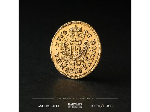 HUNGRÍA. 1/4 Dukat. 1762. FRANCIS I OF LORRAINE. NAGYBÁNYA-N