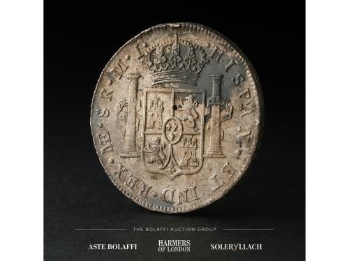 CARLOS III. 8 Reales. 1786. LIMA. M.I. Anv.: Busto a derecha