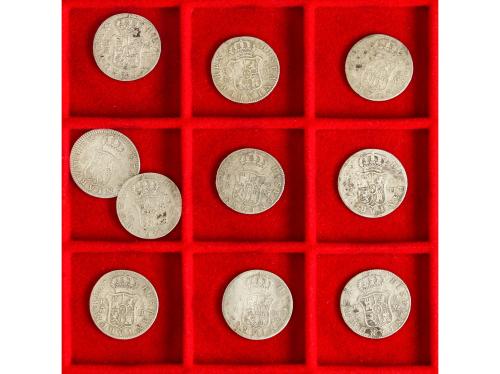LOTES y COLECCIONES. Lote 10 monedas 2 Reales. 1777 a 1799. 