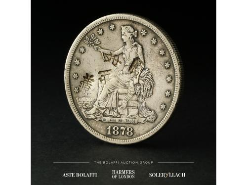 ESTADOS UNIDOS. Trade Dollar. 1878-S. SAN FRANCISCO. Anv.: L
