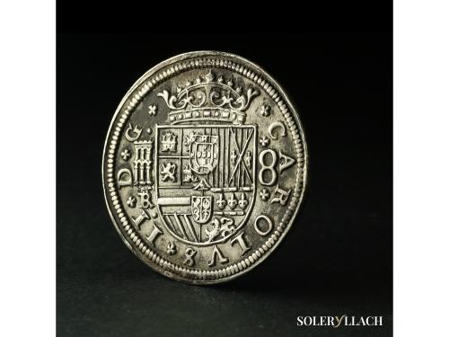 CARLOS II. 8 Reales. 1683. SEGOVIA. BR (nexadas). 24,97 grs.