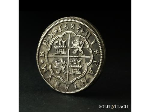 CARLOS II. 8 Reales. 1683. SEGOVIA. BR (nexadas). 24,97 grs.
