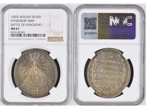 BOLIVIA. Medalla. (1825). POTOSÍ. BATALLA DE AYACUCHO. NGC M