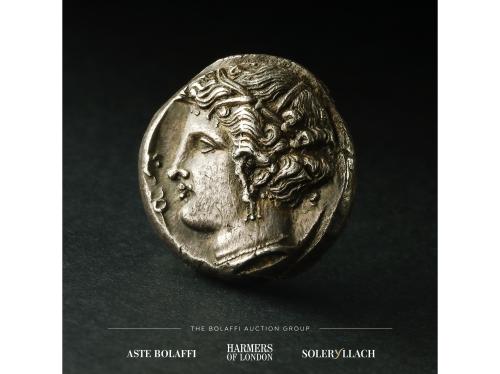 MONEDAS GRIEGAS. Tetradracma. 320/15-300 a.C. SICULO-PUNICO.