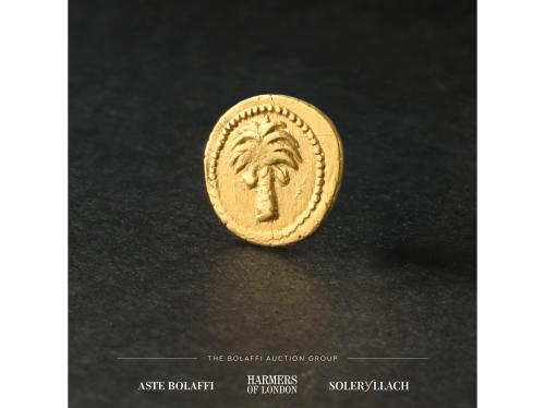 MONEDAS GRIEGAS. 1/10 Estátera. 350-320 a.C. CARTAGO. ZEUGIT