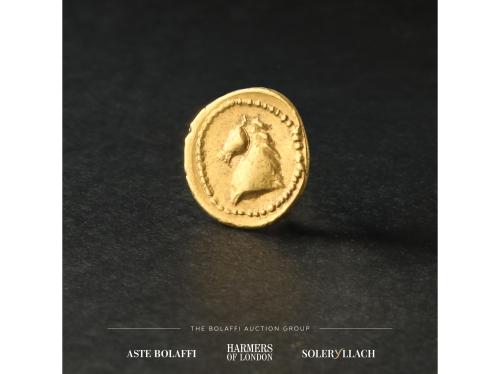 MONEDAS GRIEGAS. 1/10 Estátera. 350-320 a.C. CARTAGO. ZEUGIT