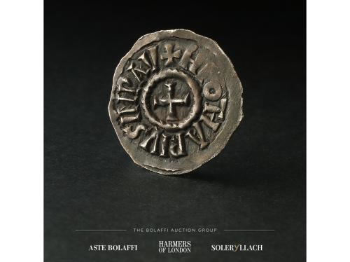 ESTADOS ITALIANOS. Denaro. LOTARIO I (840-855). PAVIA. Anv.: