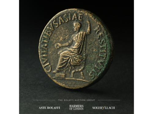 IMPERIO ROMANO. Sestercio. 22-23 d.C. TIBERIO. Anv.: CIVITAT