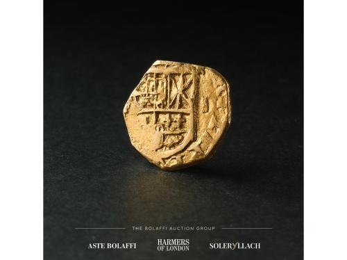 FELIPE IV. 1 Escudo. (SEVILLA). Anv.: Escudo de armas corona