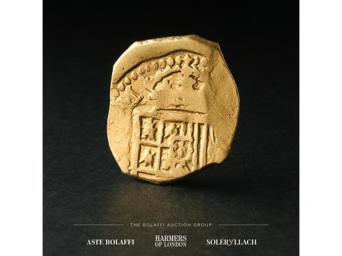 FELIPE IV. 2 Escudos. SEVILLA. Anv.: Escudo de armas con esc