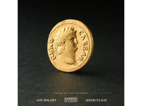 IMPERIO ROMANO. Áureo. 64-65 d.C. NERÓN. ROMA. Anv.: NERO CA