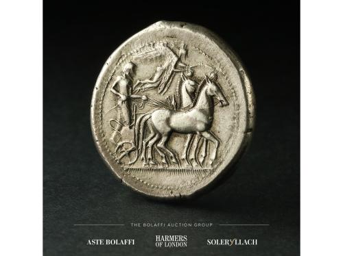 MONEDAS GRIEGAS. Tetradracma. 485-480 a.C. GELON I. SICILIA.