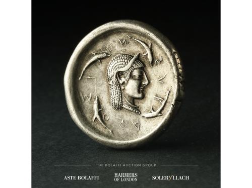 MONEDAS GRIEGAS. Tetradracma. 485-480 a.C. GELON I. SICILIA.