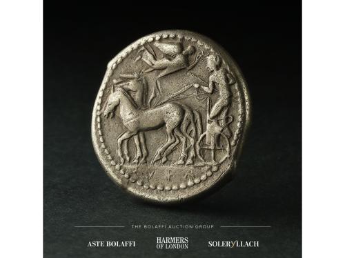 MONEDAS GRIEGAS. Tetradracma. 485-480 a.C. GELON I. SICILIA.