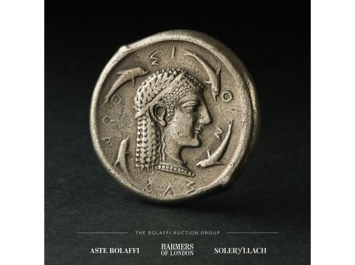 MONEDAS GRIEGAS. Tetradracma. 485-480 a.C. GELON I. SICILIA.