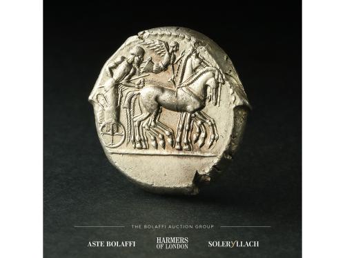 MONEDAS GRIEGAS. Tetradracma. 475-470 a.C. HIERON I. SICILIA