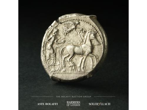 MONEDAS GRIEGAS. Tetradracma. 480-475 a.C. GELON I. SICILIA.