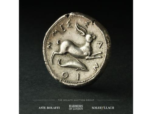 MONEDAS GRIEGAS. Tetradracma. 420-413 a.C. SICILIA. MESSANA.