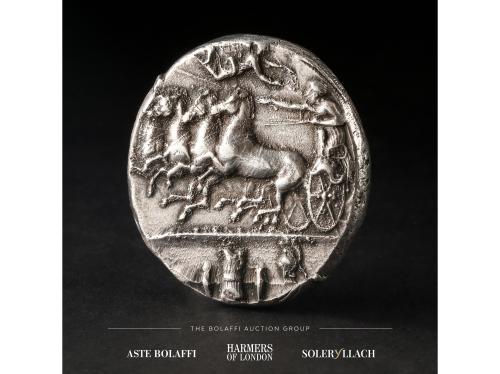 MONEDAS GRIEGAS. Decadracma. 405-367 a.C. Obra sin firmar a
