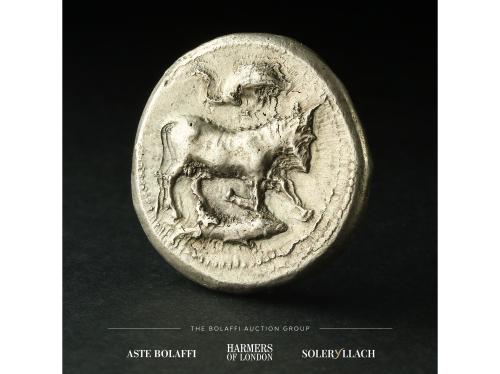 MONEDAS GRIEGAS. Tetradracma. 465-450 a.C. SICILIA. KATANE. 