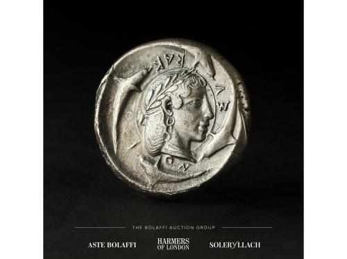 MONEDAS GRIEGAS. Tetradracma. 475-470 a.C. Tiranía de los DE