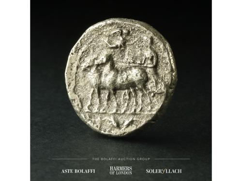 MONEDAS GRIEGAS. Tetradracma. 412-408 a.C. SICILIA. MESSANA.