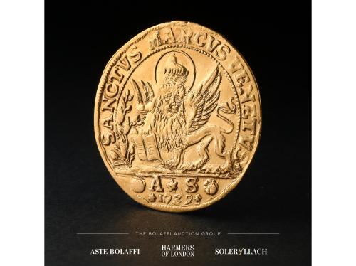 ESTADOS ITALIANOS. Osella da 4 Zecchini Anno V. 1739. ALVISE