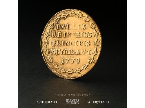 ESTADOS ITALIANOS. Osella da 4 Zecchini Anno I. 1779. PAOLO 