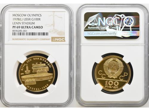 RUSIA. 10 Roubles. 1978. OLIMPIADA MOSCÚ´ 80. NGC PF 69 ULTR