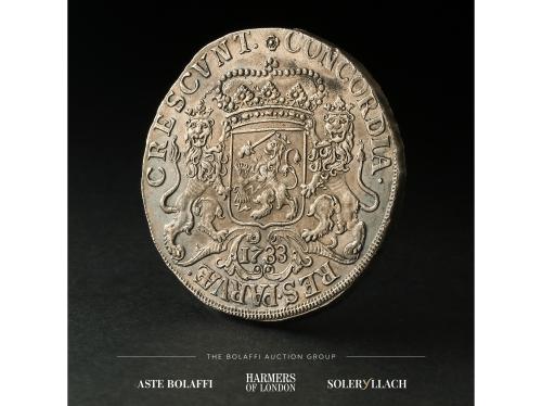 HOLANDA. Ducatón (Silver Rider). 1733. OVERYSSEL. Anv.: MO:N