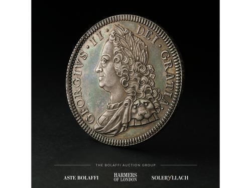 GRAN BRETAÑA. Proof Crown. 1746. GEORGE II. Anv.: Busto laur