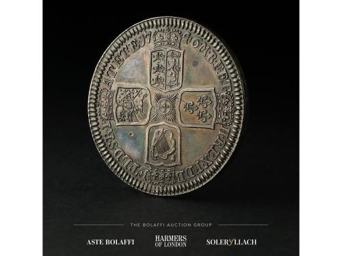 GRAN BRETAÑA. Proof Crown. 1746. GEORGE II. Anv.: Busto laur