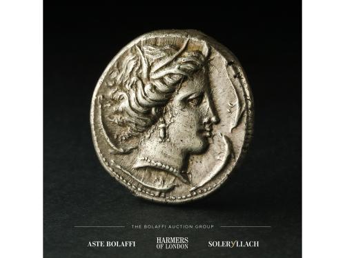 MONEDAS GRIEGAS. Tetradracma. 350-320/315 a.C. SICULO-PUNICO
