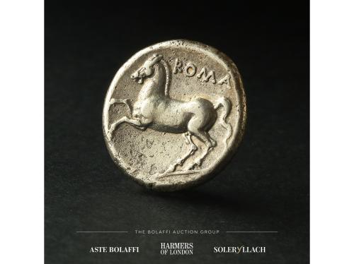 REPÚBLICA ROMANA. Didracma. 235-230 a.C. ANÓNIMO. ROMA. Anv.
