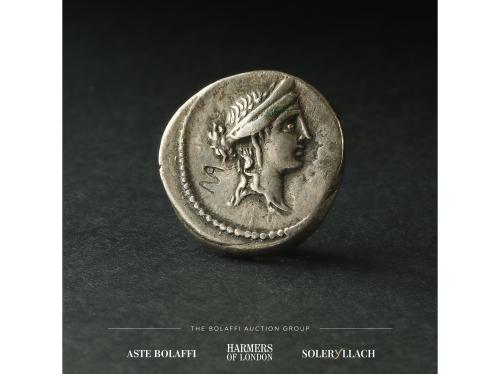 REPÚBLICA ROMANA. Denario. 61 a.C. AEMILIA. M. Aemilius. Lep