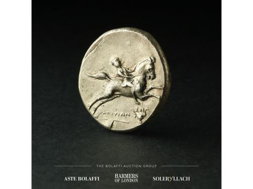 MONEDAS GRIEGAS. Didracma. 240-228 a.C. TARENTO. CALABRIA. A
